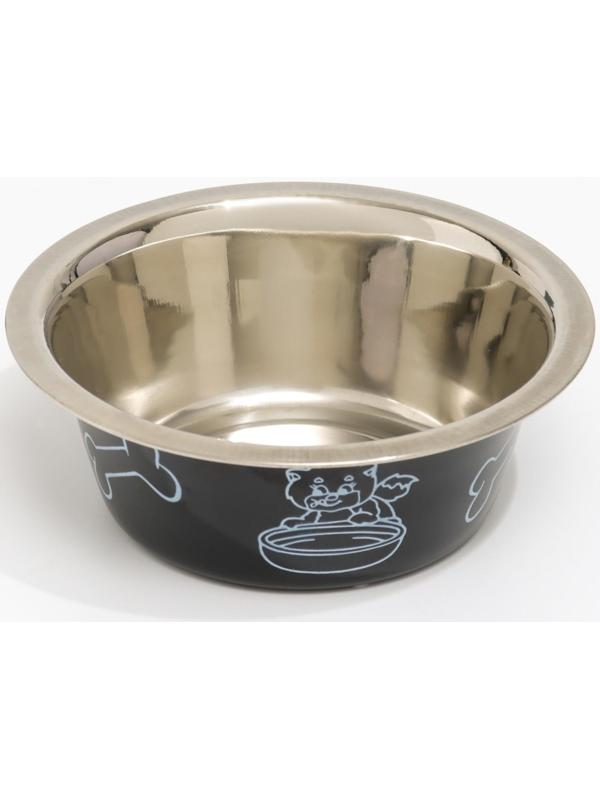 Миска цветная стандарт 350 мл, чёрная