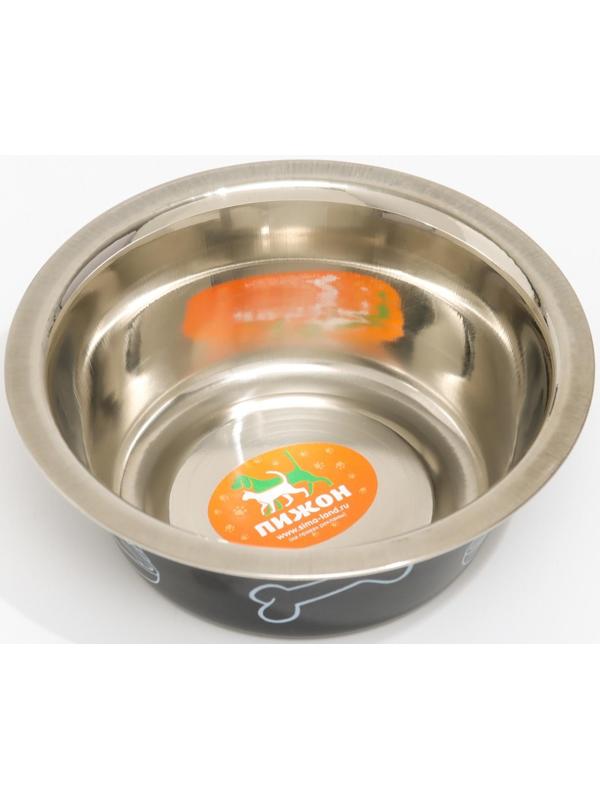 Миска цветная стандарт 350 мл, чёрная