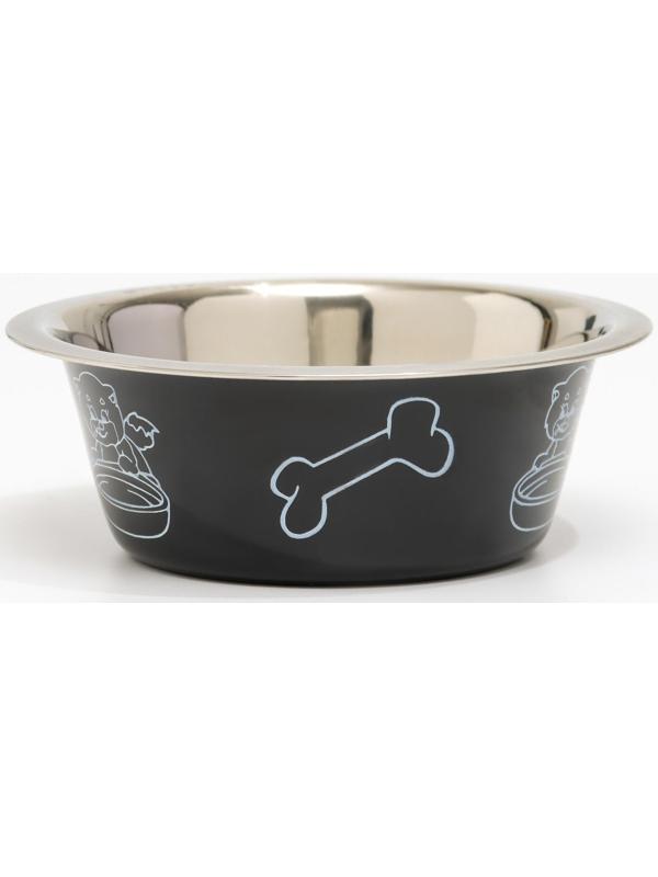 Миска цветная стандарт 350 мл, чёрная