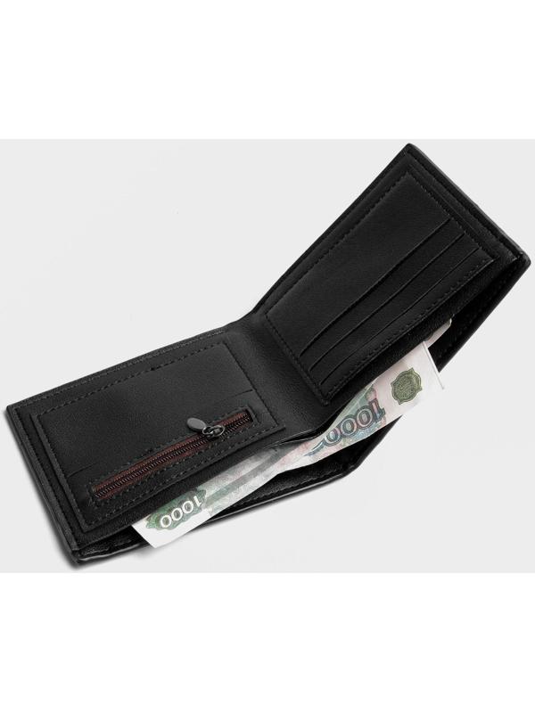 Бумажник из искусственной кожи «President», 12 x 10 см, чёрный