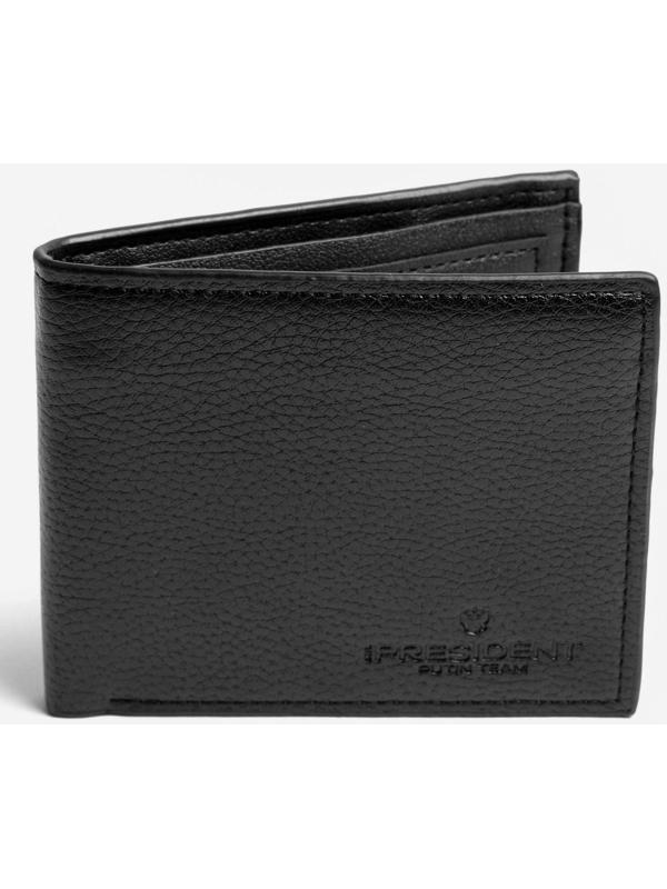 Бумажник из искусственной кожи «President», 12 x 10 см, чёрный