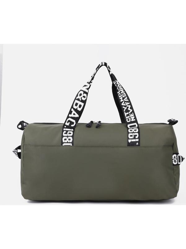 Сумка спортивная на молнии, наружный карман, цвет хаки