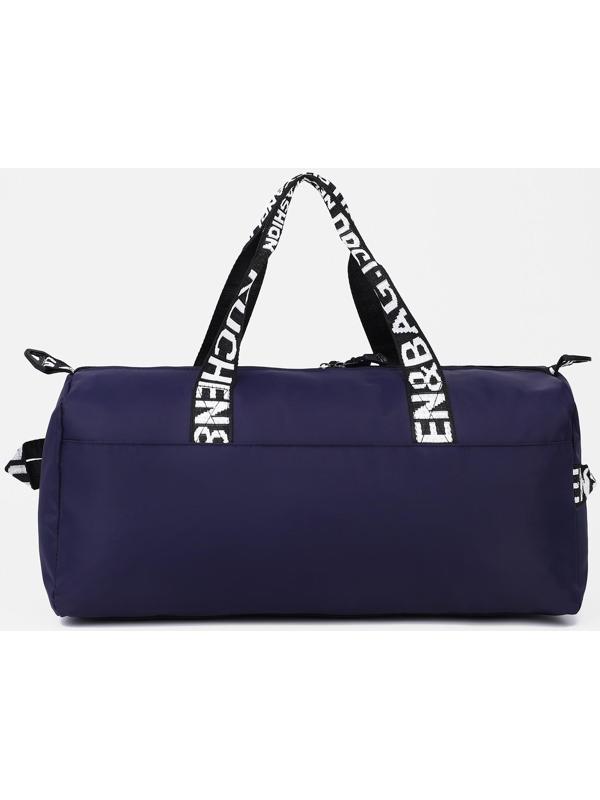 Сумка спортивная на молнии, наружный карман, цвет синий