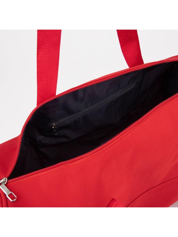 Сумка спортивная на молнии, наружный карман, цвет красный