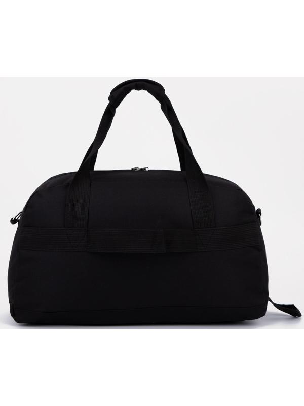 Сумка спортивная на молнии, наружный карман, держатель для чемодана, цвет чёрный