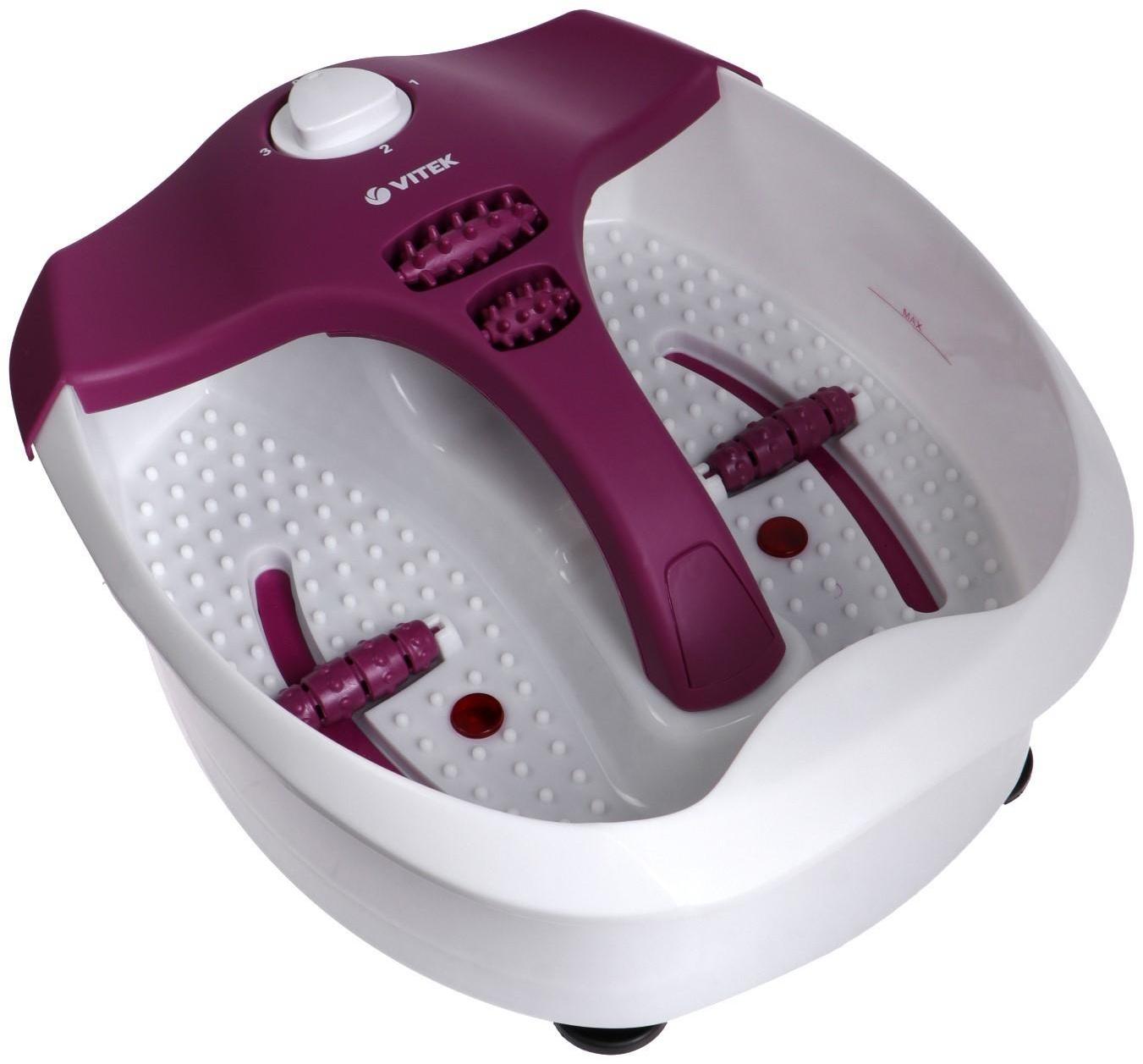 Массажная ванночка для ног Vitek VT-1799 VT, 80 Вт, 3 режима, 4 ролика, подогрев