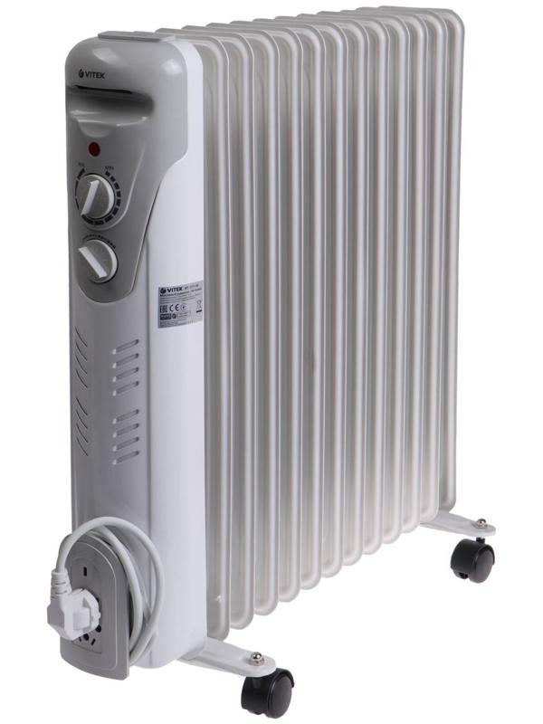 Обогреватель Vitek VT-1711 W, масляный, 1000/1500/2500 Вт, 13 секций, до 30 м²