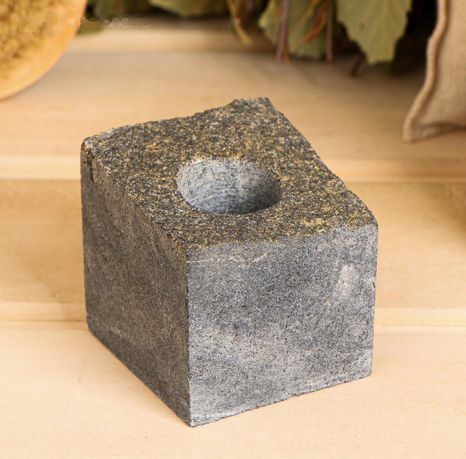 Испаритель пиленый, натуральный скол, 1 отверстие D= 2,5 см 6х6х6-8 см