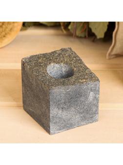 Испаритель пиленый, натуральный скол, 1 отверстие D= 2,5 см 6х6х6-8 см