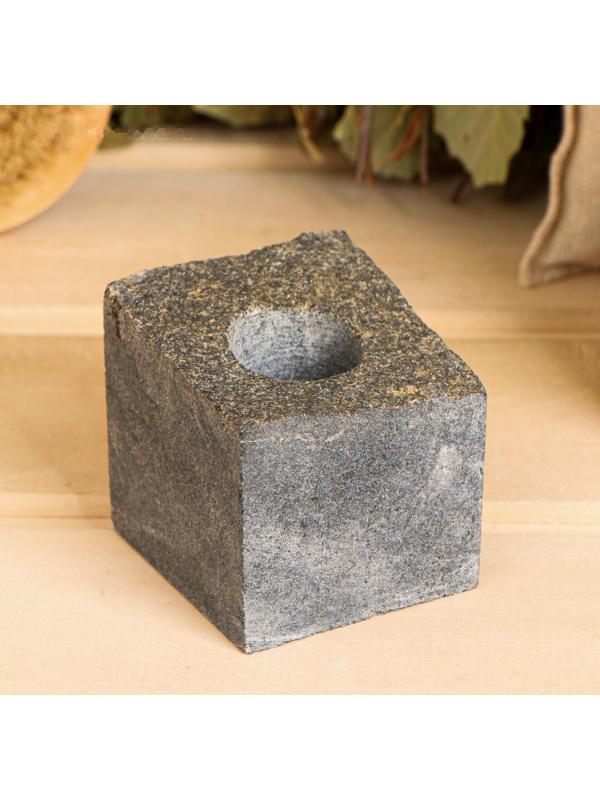 Испаритель пиленый, натуральный скол, 1 отверстие D= 2,5 см 6х6х6-8 см