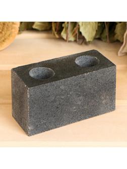 Испаритель пиленый - полированный 2 отверстия D= 2,5 см 10х6х6 см