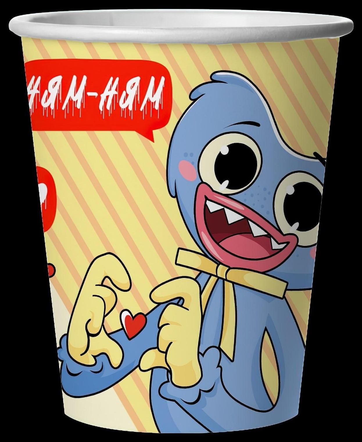 Стакан бумажный «Зубакисси и Зубабасси», в наборе 6 штук, 250 мл