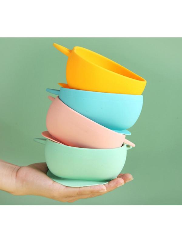 Тарелка детская на присоске, силиконовая, цвет розовый, р-р: 12х15х5,5 см