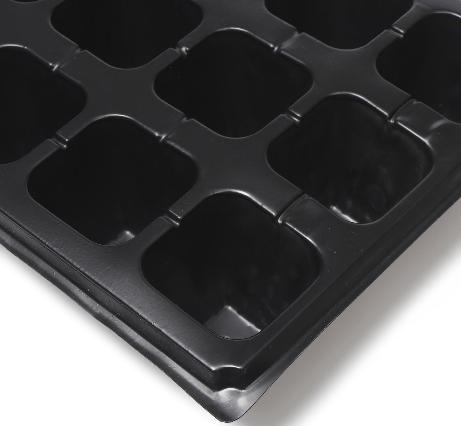 Кассета для рассады, 21 ячейка по 120 мл, чёрная, Greengo