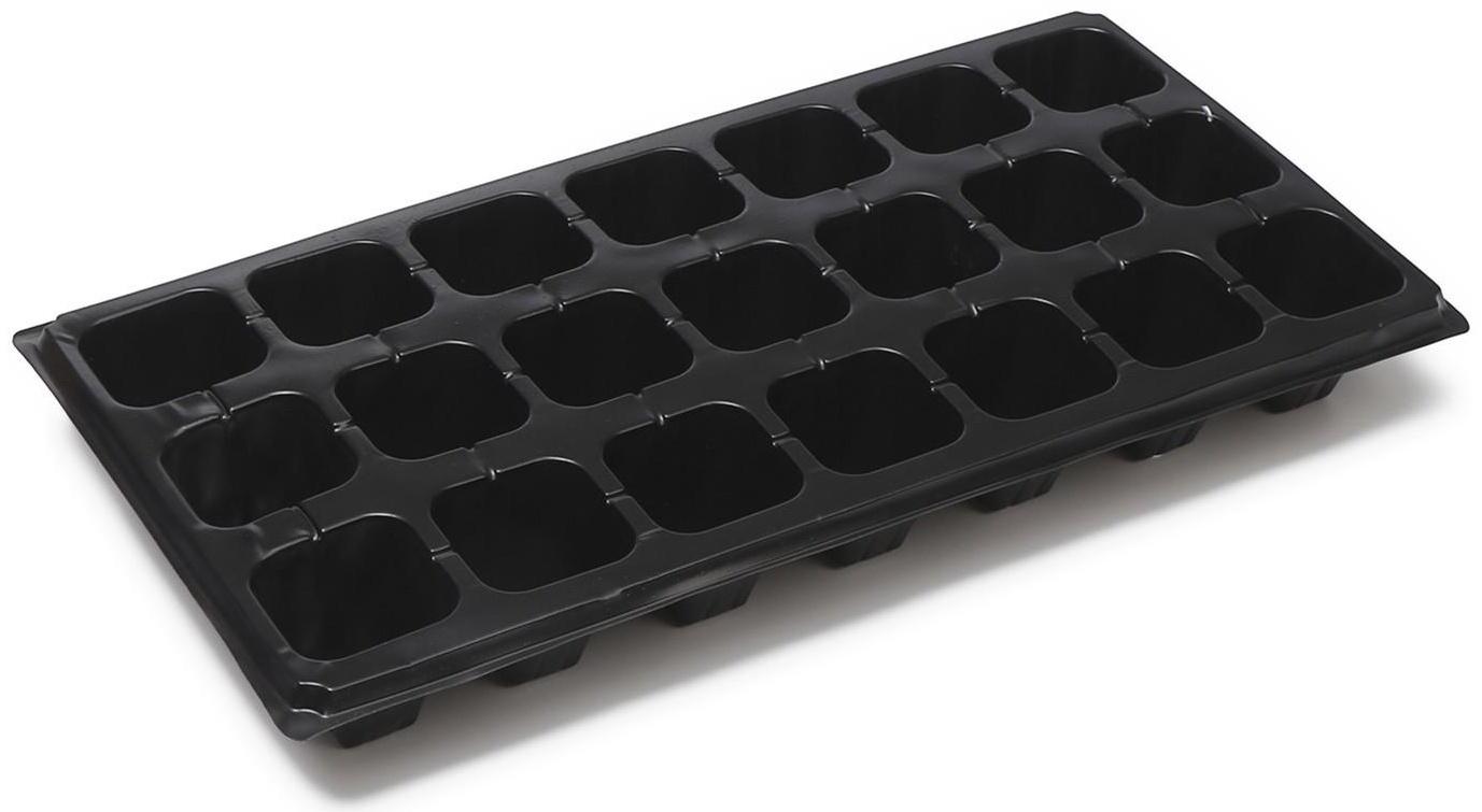 Кассета для рассады, 21 ячейка по 120 мл, чёрная, Greengo