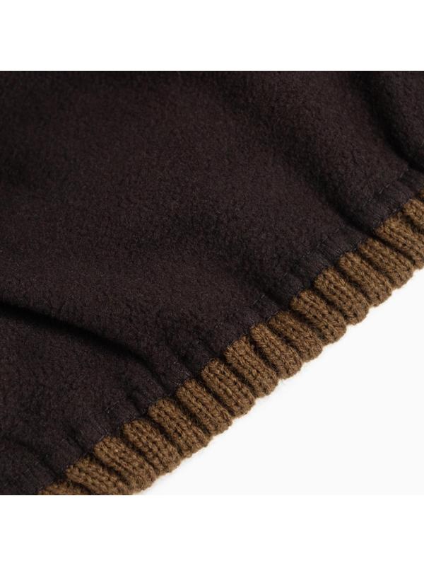 Шапка мужская на флисе, цвет хаки, размер 56-58