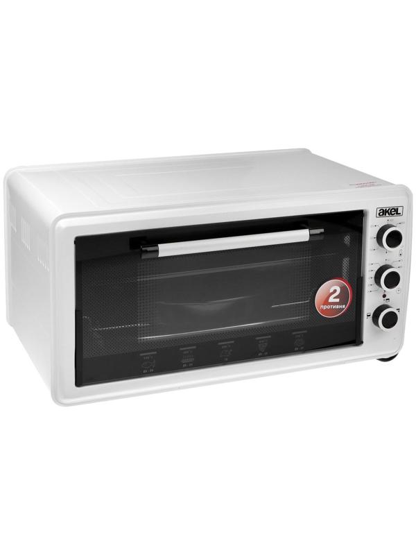 Мини-печь AKEL AF-930, 1300 Вт, 48 л, 80-320°С, таймер, белая