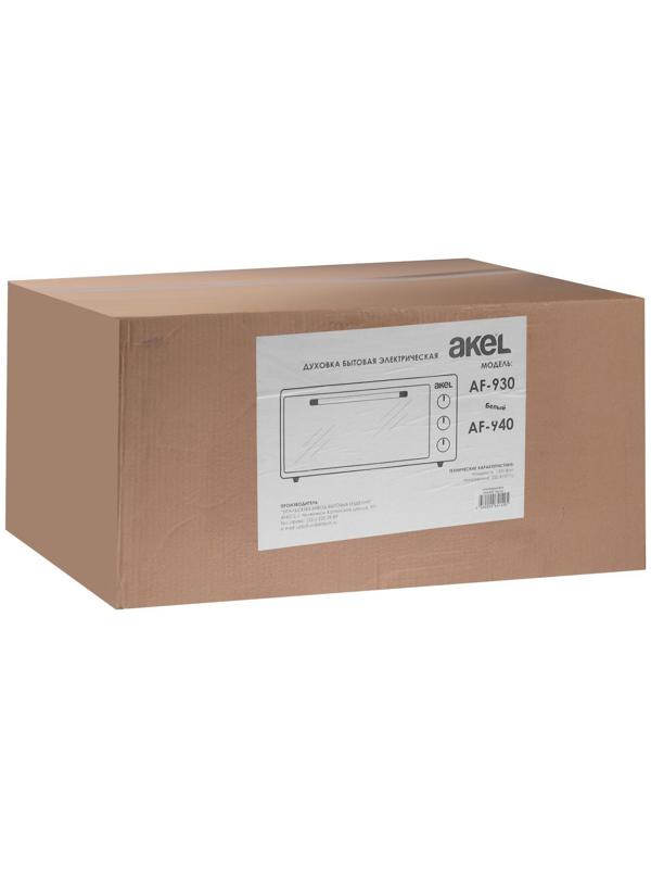 Мини-печь AKEL AF-930, 1300 Вт, 48 л, 80-320°С, таймер, белая
