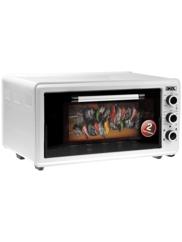 Мини-печь AKEL AF-940, 1300 Вт, 48 л, 80-320°С, таймер, гриль, белая