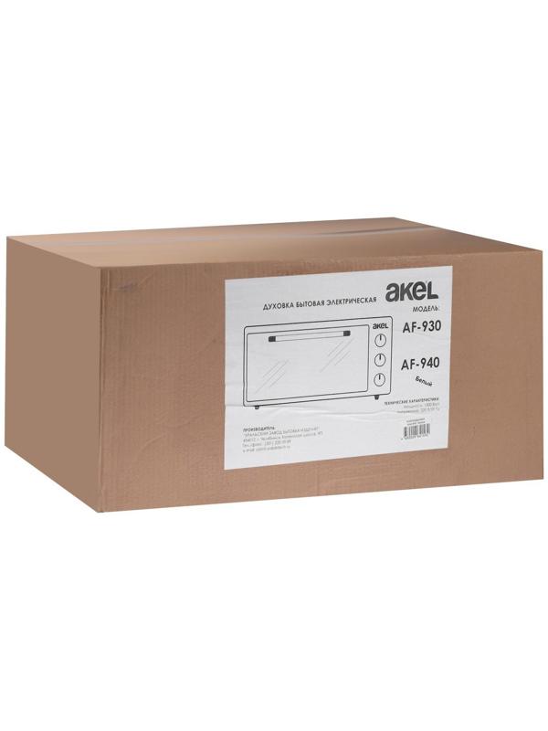 Мини-печь AKEL AF-940, 1300 Вт, 48 л, 80-320°С, таймер, гриль, белая