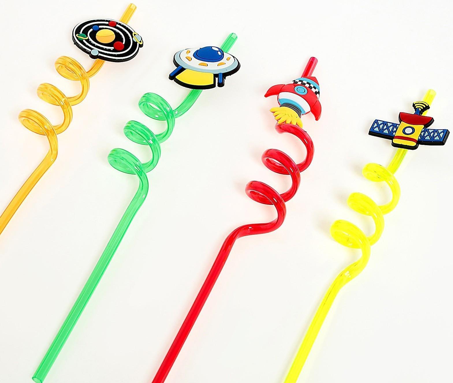 Трубочки для коктейля «Космос», в наборе 4 штуки