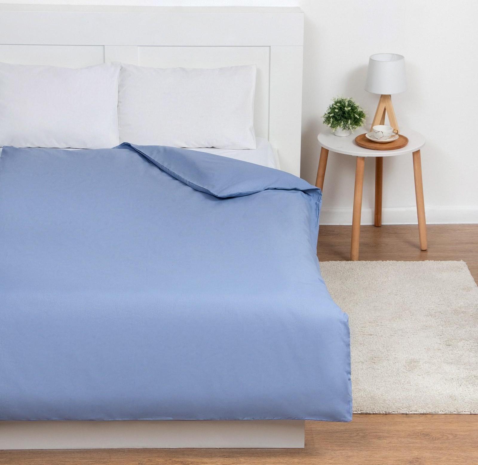 Пододеяльник Этель 200*215, цв.голубой, 100% хлопок, поплин 125г/м2