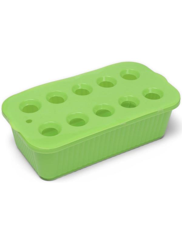 Ящик для рассады, 29 × 16 × 8,5 см, 2,5 л, 10 лунок, зелёный, Greengo