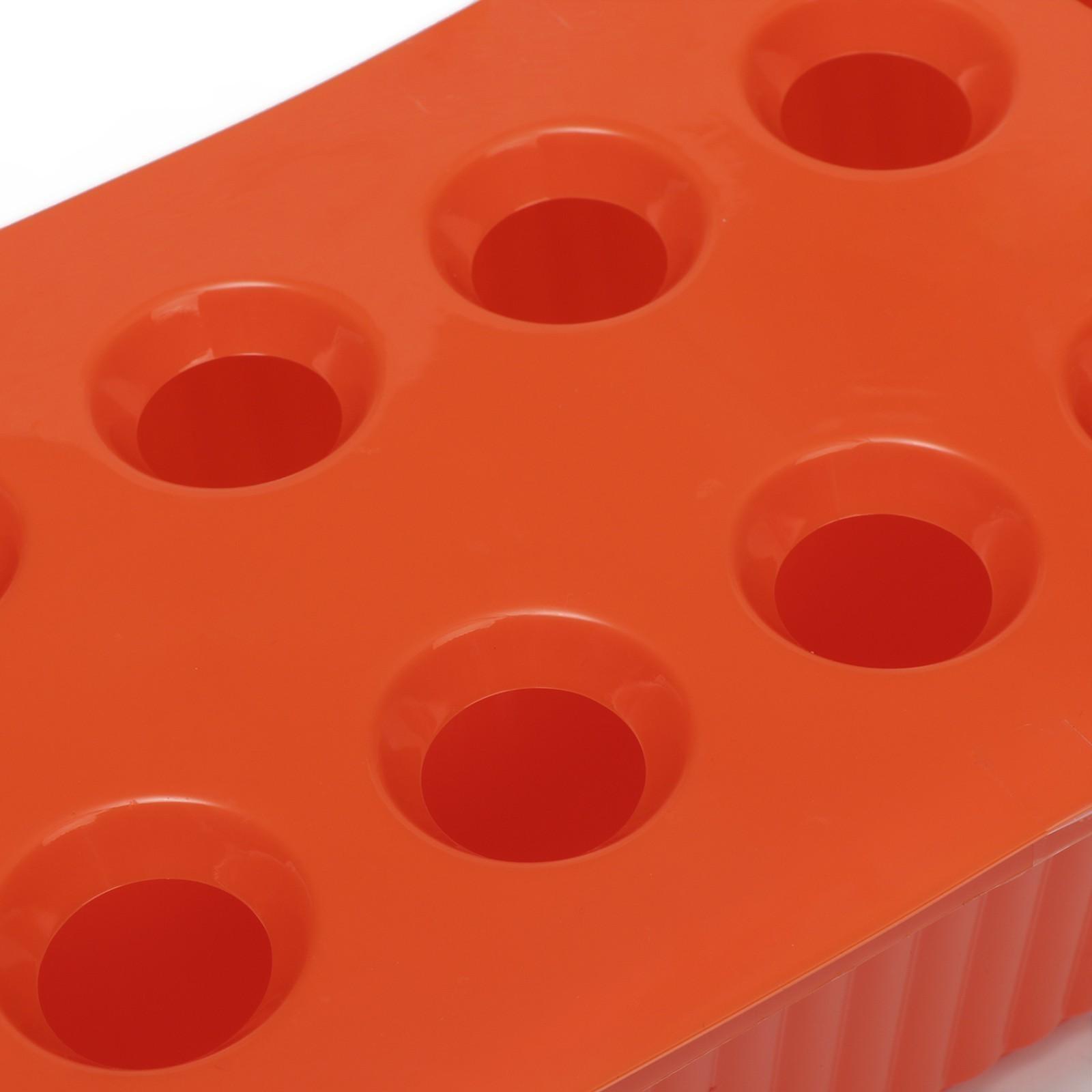 Ящик для рассады, 29 × 16 × 8,5 см, 2,5 л, 10 лунок, оранжевый, Greengo