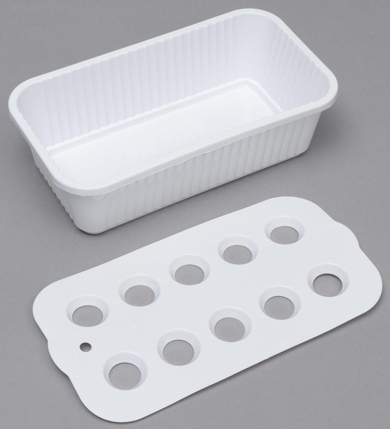 Ящик для рассады, 29 × 16 × 8,5 см, 2,5 л, 10 лунок, белый, Greengo