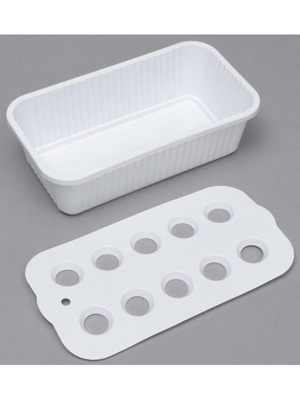 Ящик для рассады, 29 × 16 × 8,5 см, 2,5 л, 10 лунок, белый, Greengo