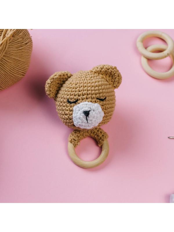 Набор колец для макраме, деревянные, d = 2,6/4 см, 4 шт