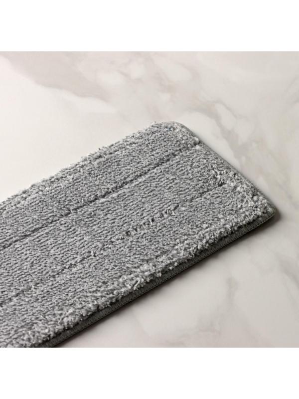 Насадка для швабры с отжимом и алюминиевой платформой Raccoon, карманы с двух сторон, микрофибра 42×12,5 см