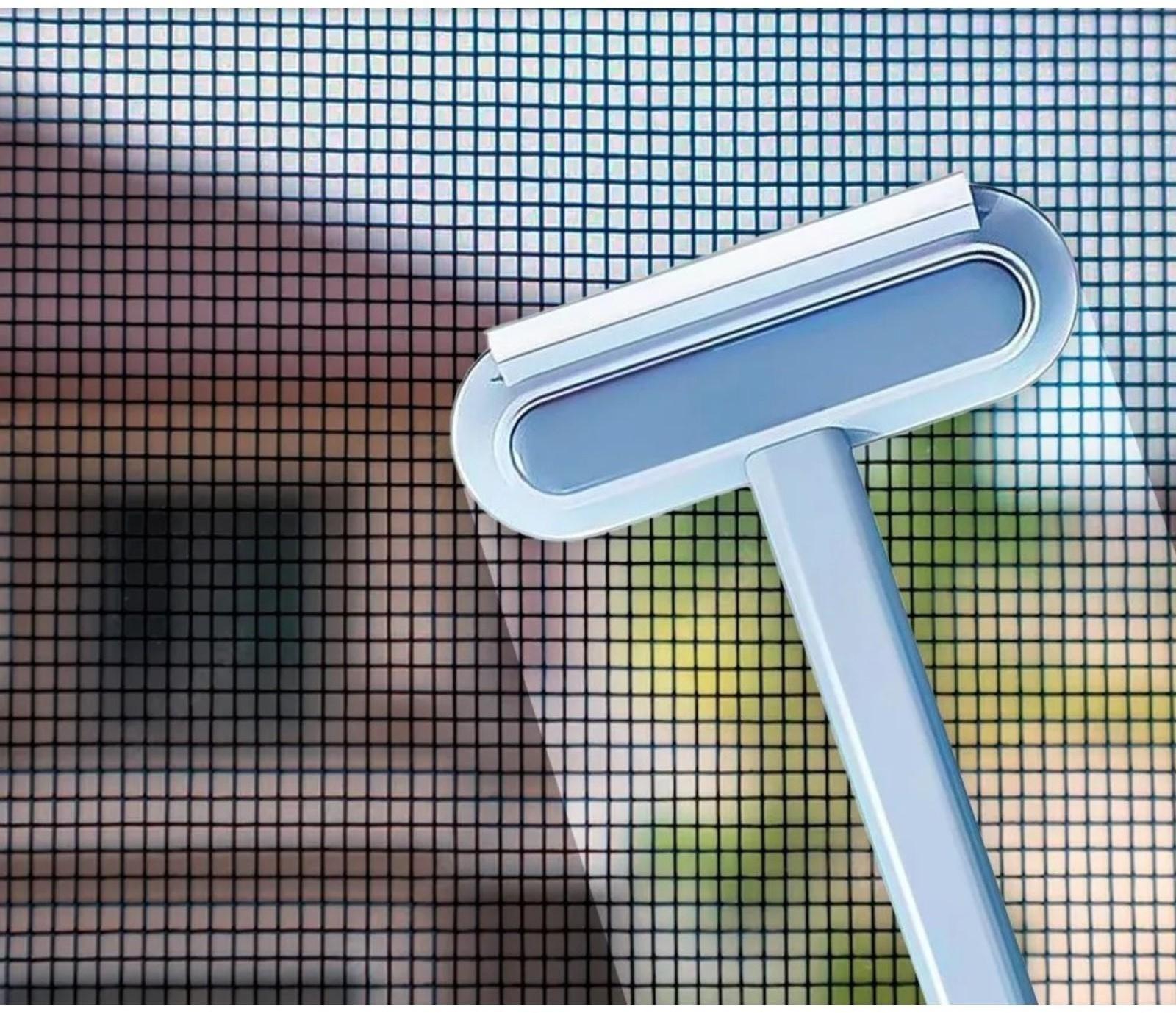 Окномойка Raccoon, велюровая насадка, дополонительная щётка для одежды, дополнительная пластиковая щётка, силиконовый сгон