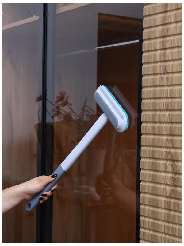 Окномойка Raccoon, велюровая насадка, дополонительная щётка для одежды, дополнительная пластиковая щётка, силиконовый сгон