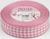 Лента декоративная «Гусиная лапка», 25 мм, 9 ± 0,5 м, цвет розовый/белый