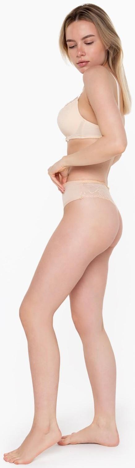 Трусы женские бразильяна, цвет бежевый, размер 50