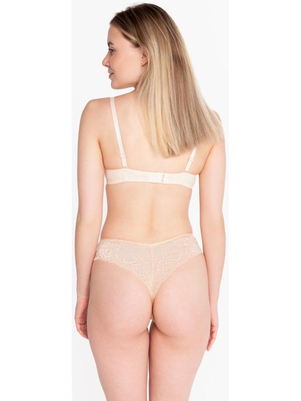 Трусы женские бразильяна, цвет бежевый, размер 50