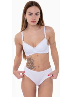 Трусы женские бразильяна, цвет белый, размер 46