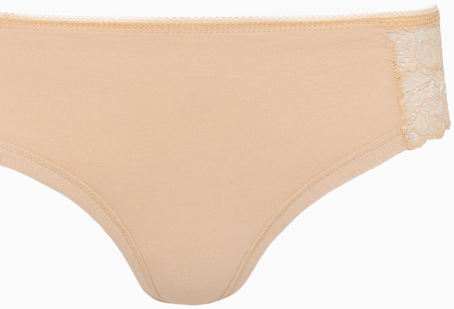 Трусы женские стринги, цвет бежевый, размер 44