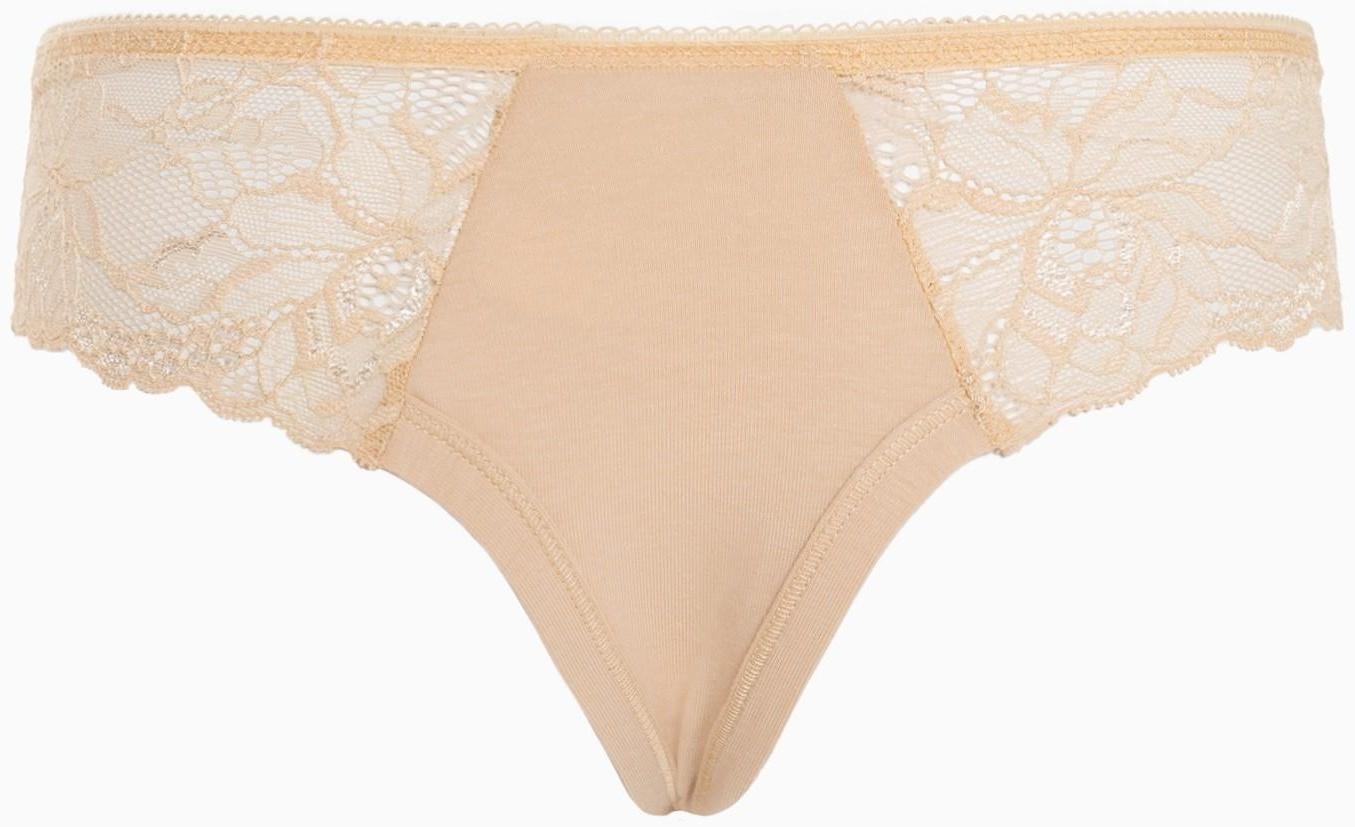 Трусы женские стринги, цвет бежевый, размер 44