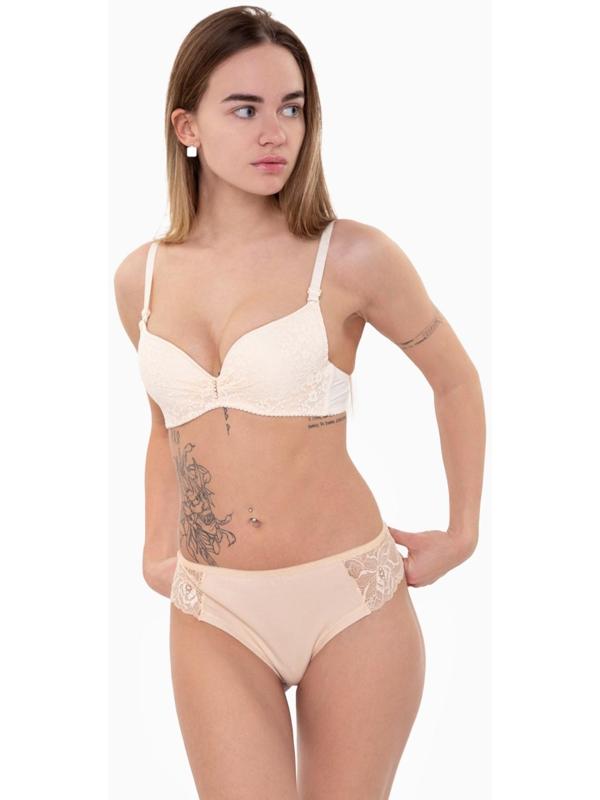 Трусы женские стринги, цвет бежевый, размер 44