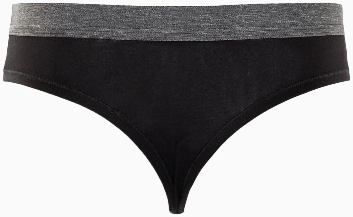 Трусы женские стринги, цвет чёрный, размер 44