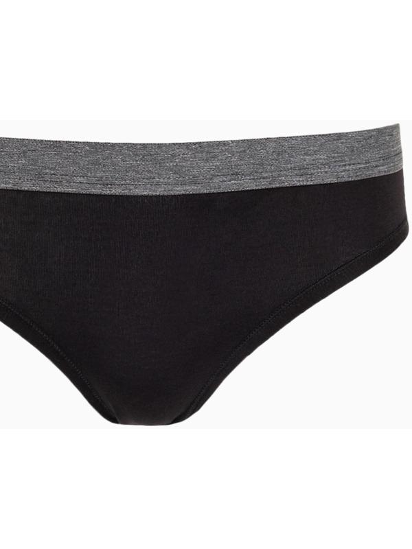 Трусы женские стринги, цвет чёрный, размер 44