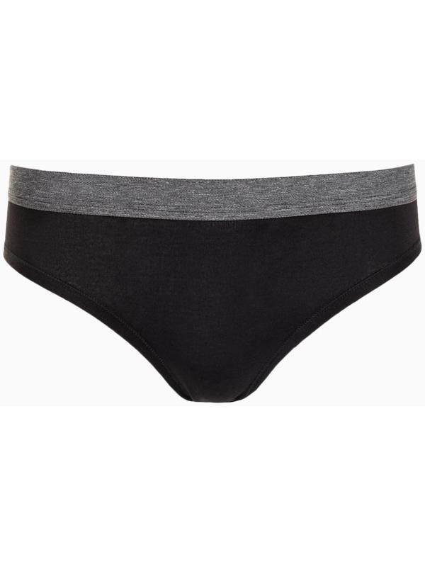 Трусы женские стринги, цвет чёрный, размер 44