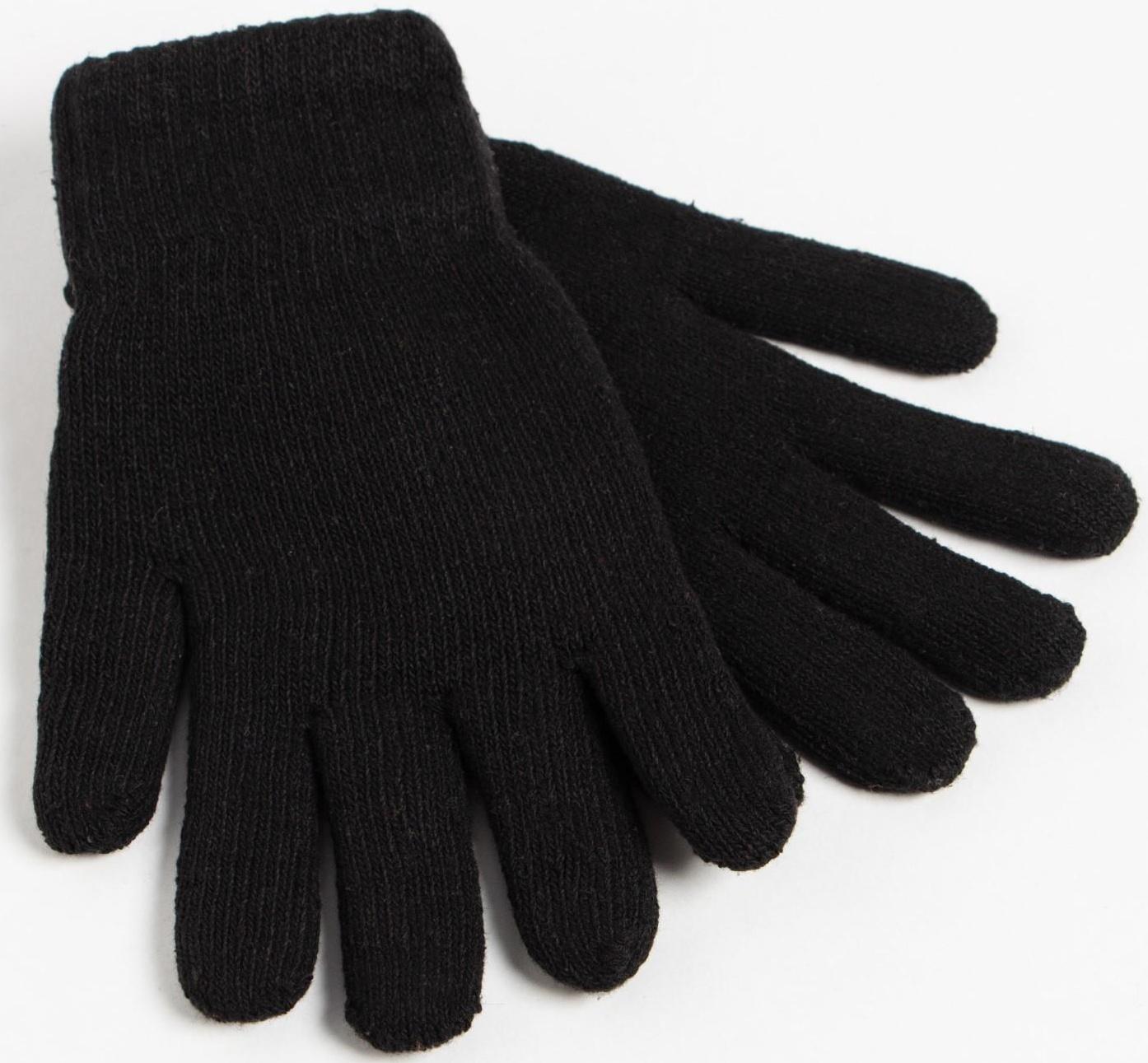 Перчатки мужские двойные, цвет чёрный, размер 8-9 (20-24)