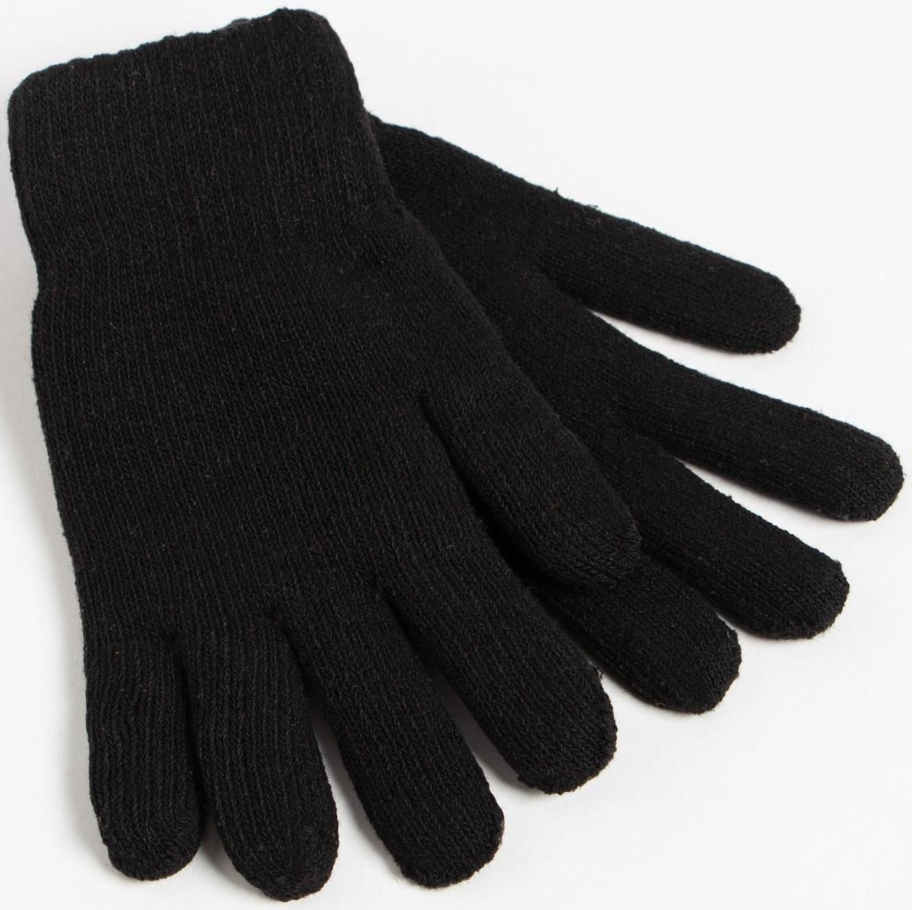 Перчатки мужские двойные, цвет чёрный, размер 8-9 (20-24)