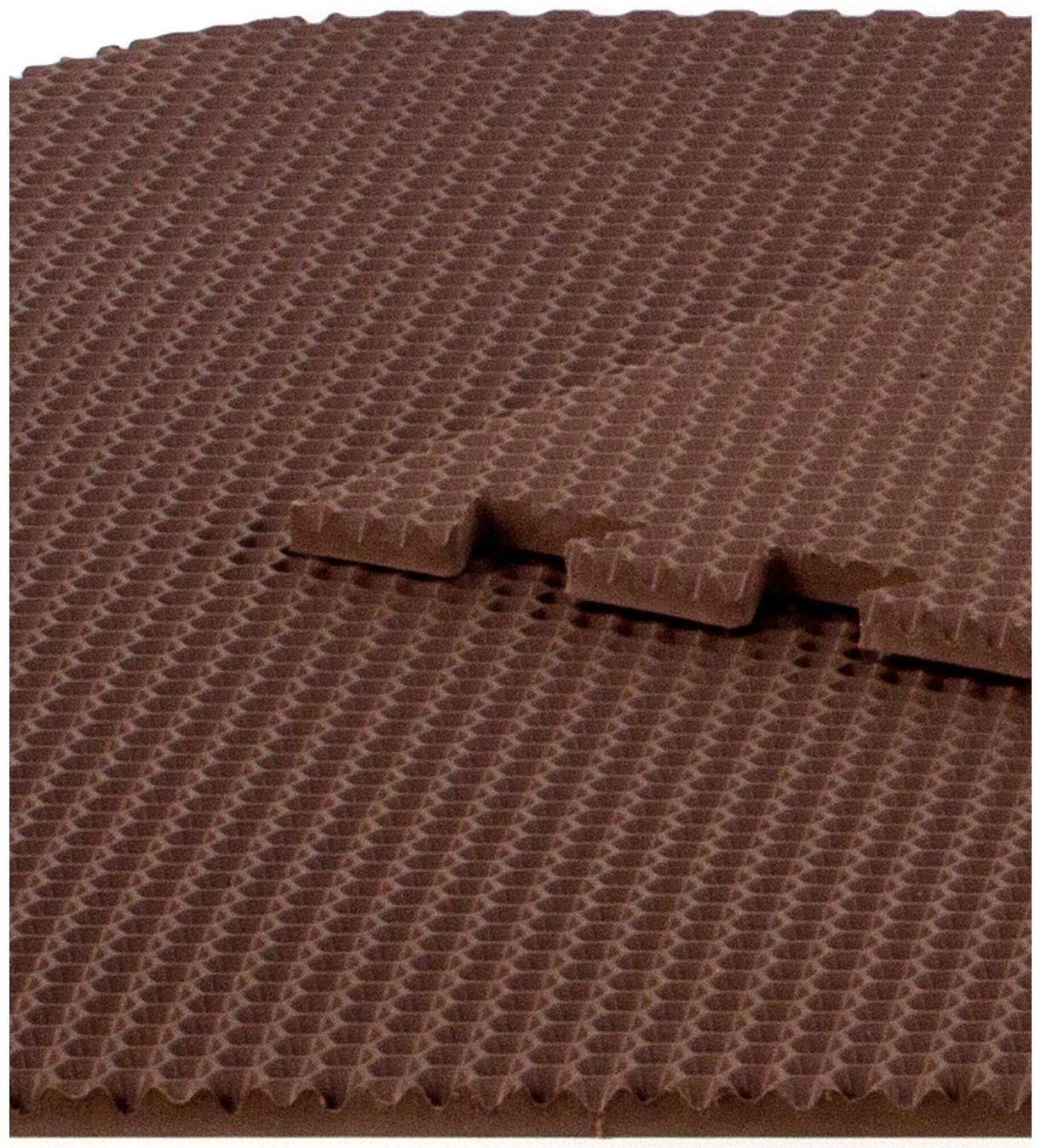 Коврик eva универсальный Eco-cover, Соты 125 х 65 см, коричневый, трансформер