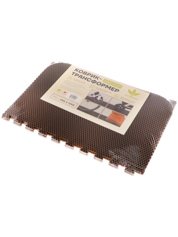 Коврик eva универсальный Eco-cover, Соты 125 х 65 см, коричневый, трансформер