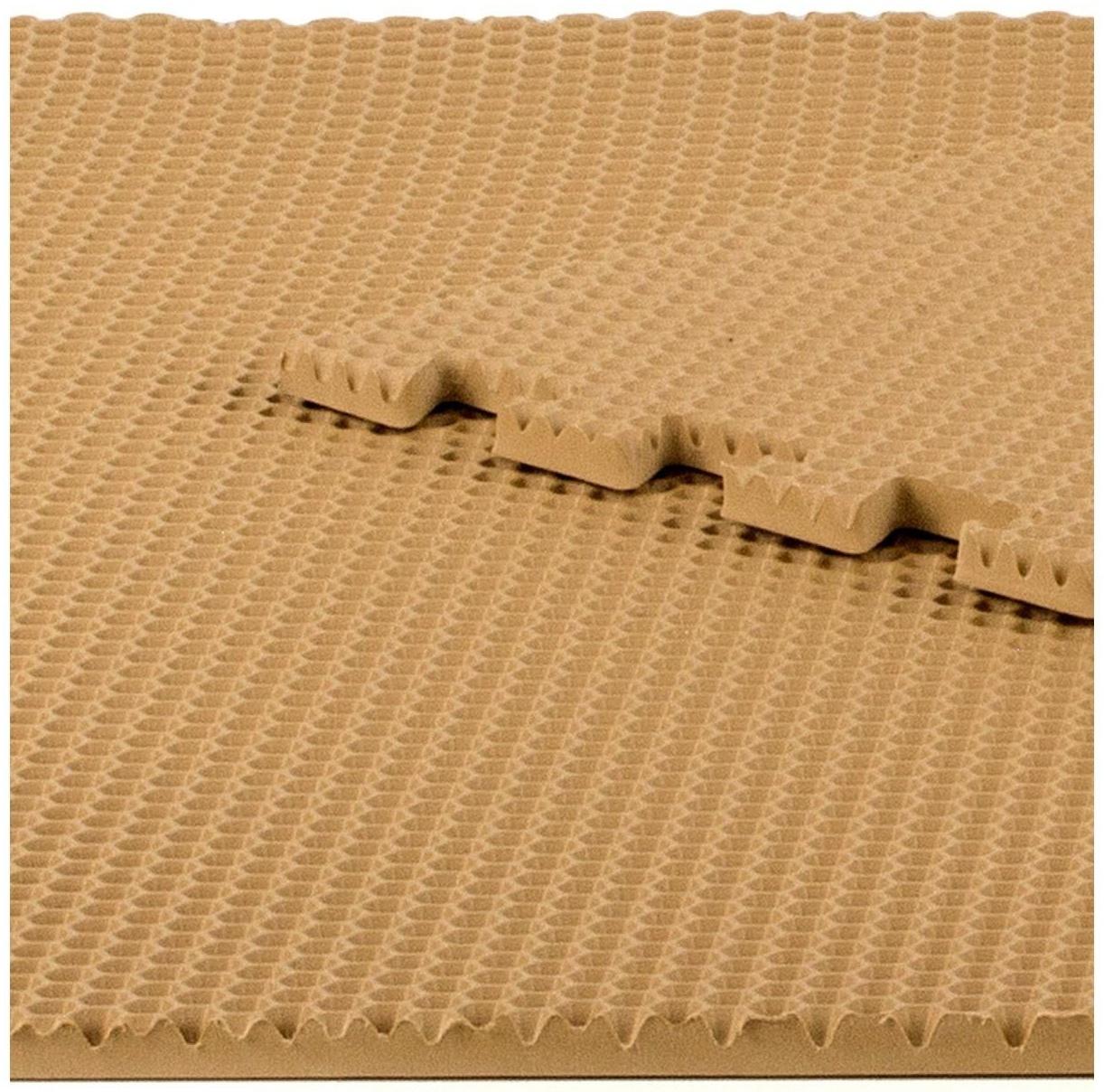 Коврик eva универсальный Eco-cover, Соты 125 х 65 см, бежевый, трансформер