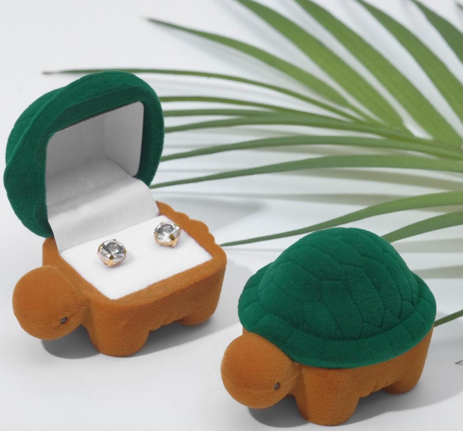 Футляр бархатный под серьги/кольцо 